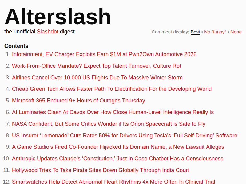 Screenshot of alterslash.org