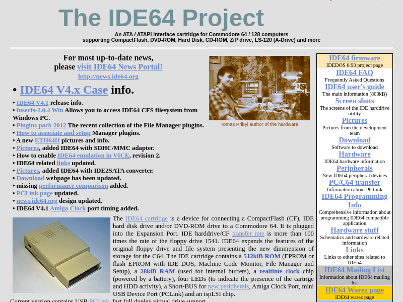 Screenshot of ide64.org