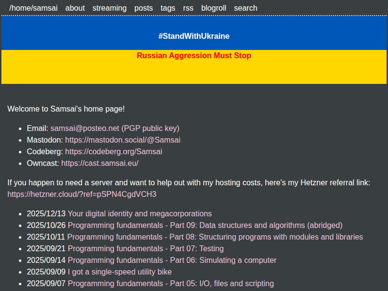 Screenshot of samsai.eu