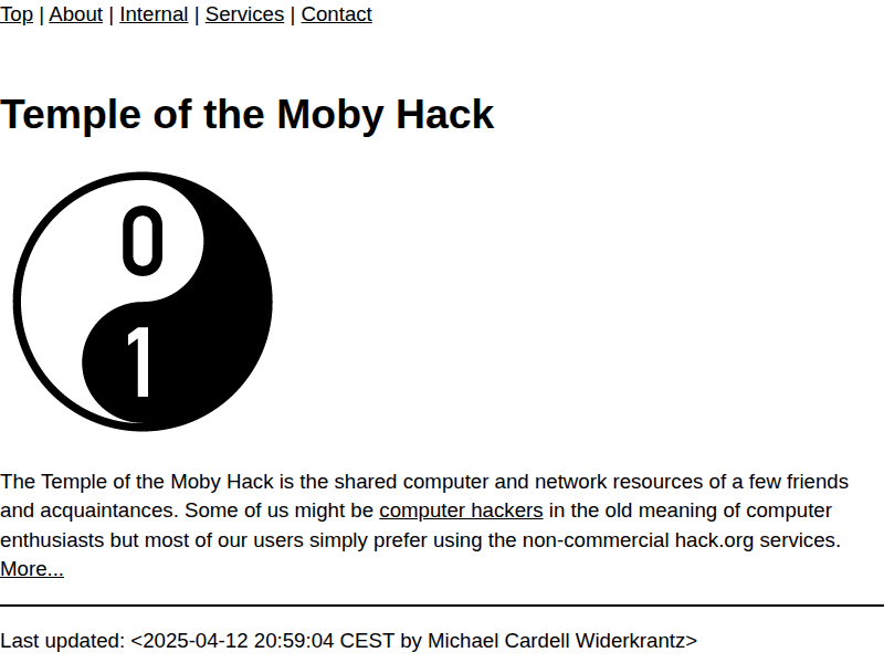 Screenshot of hack.org