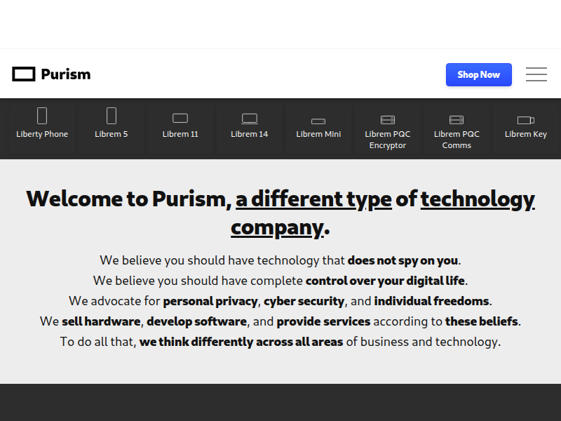 Screenshot of puri.sm