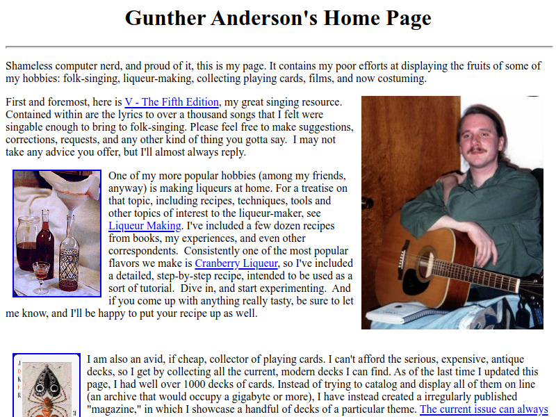 Screenshot of guntheranderson.com
