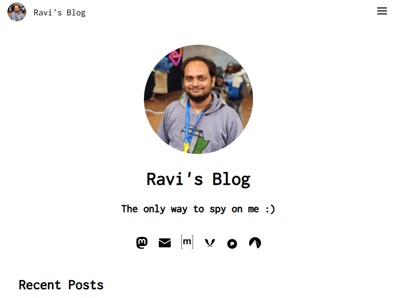 Screenshot of ravidwivedi.in