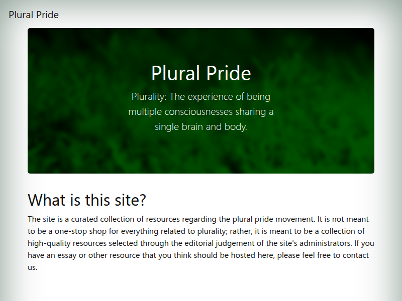 Screenshot of pluralpride.com