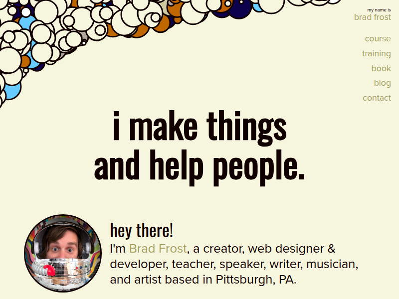 Screenshot of bradfrost.com