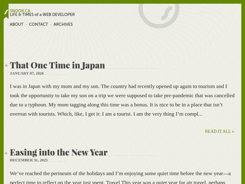 Screenshot of snook.ca