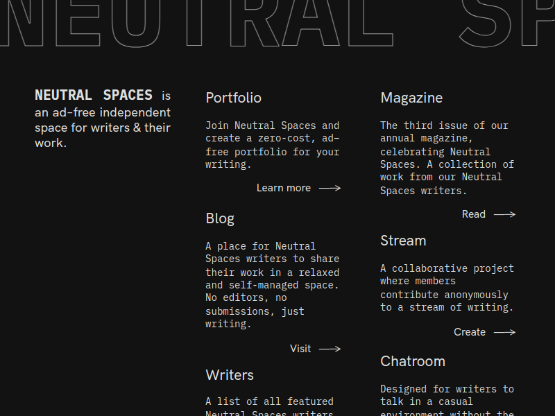 Screenshot of neutralspaces.co