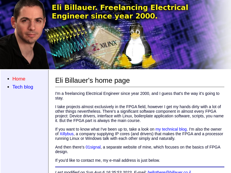 Screenshot of billauer.co.il