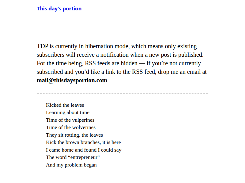 Screenshot of thisdaysportion.com
