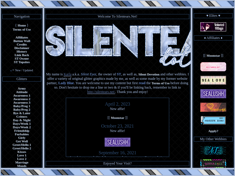 Screenshot of silentears.net