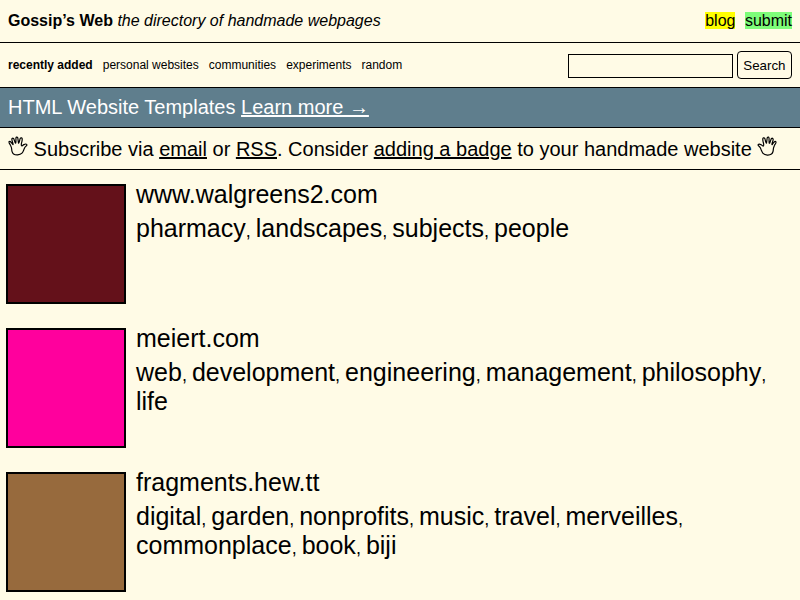 Screenshot of gossipsweb.net