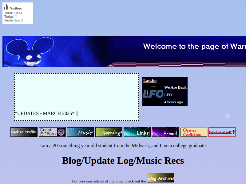 Screenshot of therealman.neocities.org