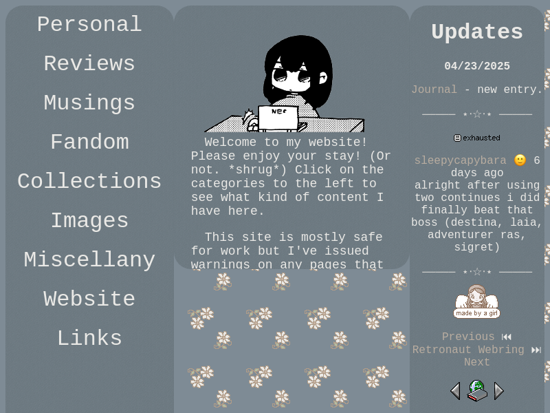 Screenshot of amriel.neocities.org