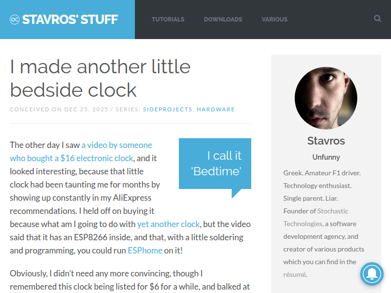 Screenshot of stavros.io