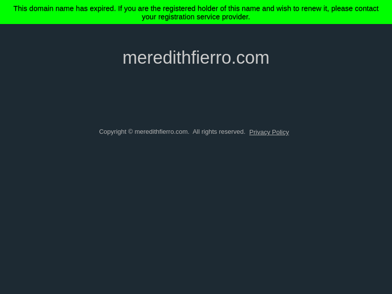 Screenshot of meredithfierro.com