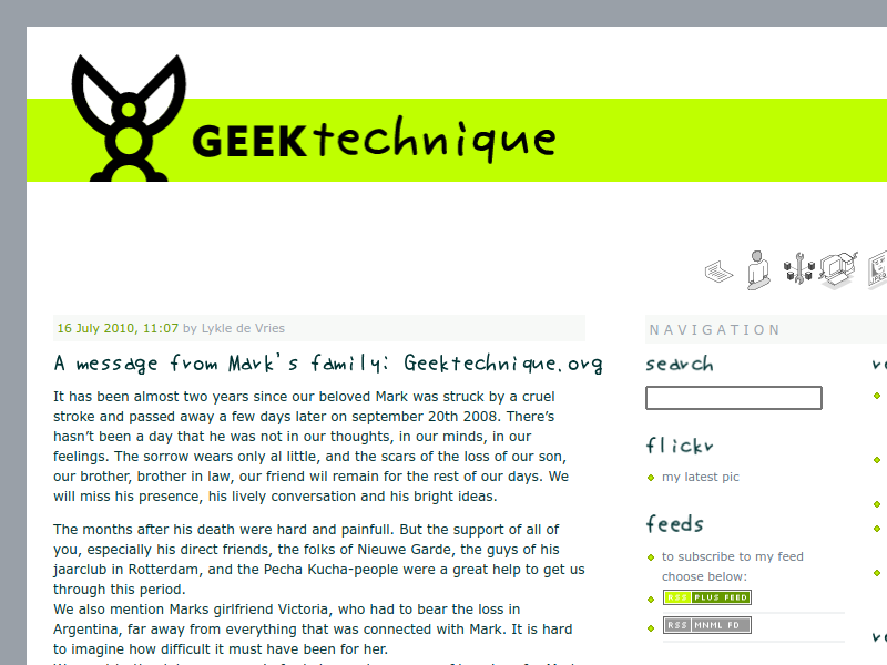 Screenshot of geektechnique.org